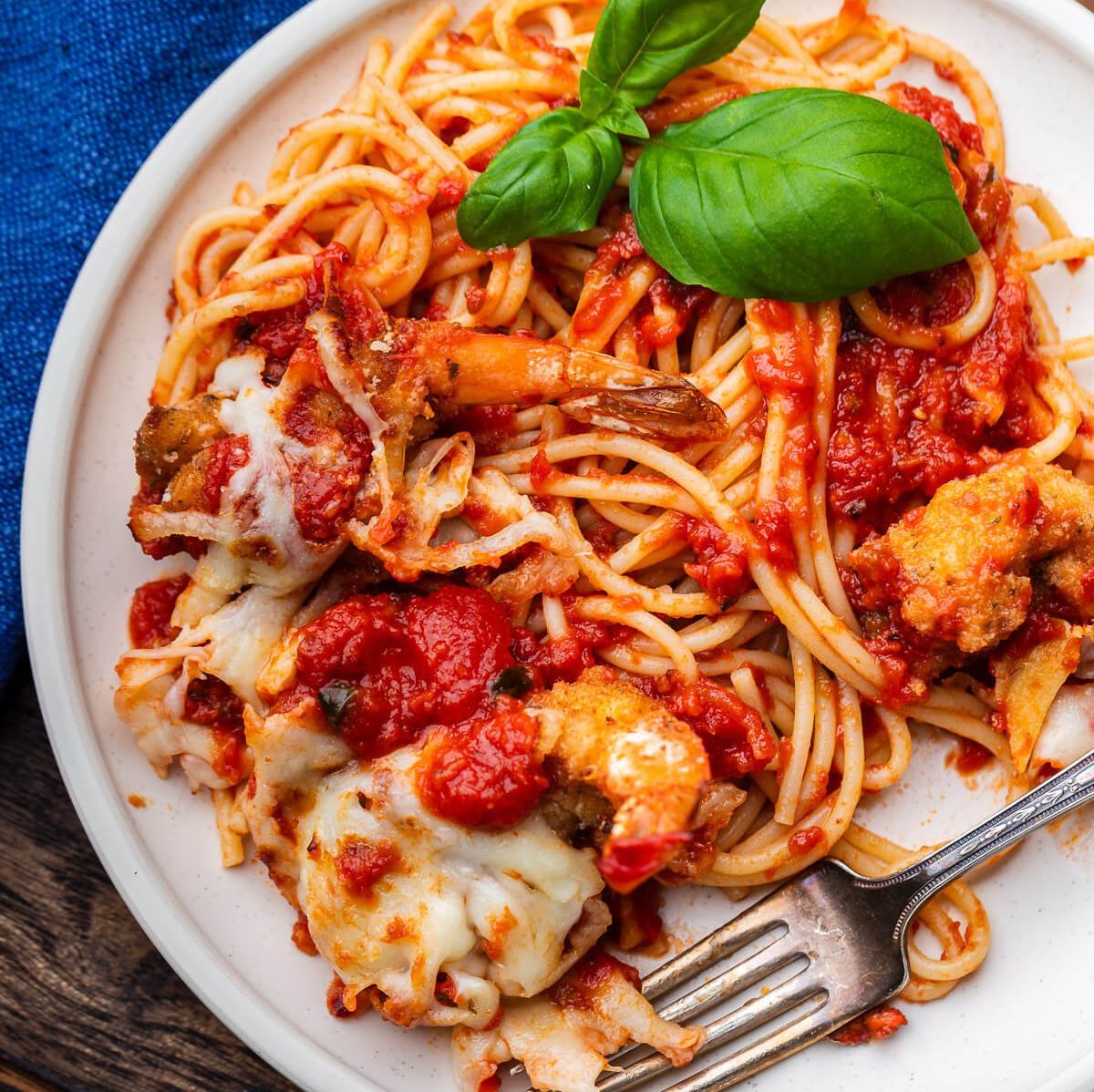 Shrimp Parmigiana.