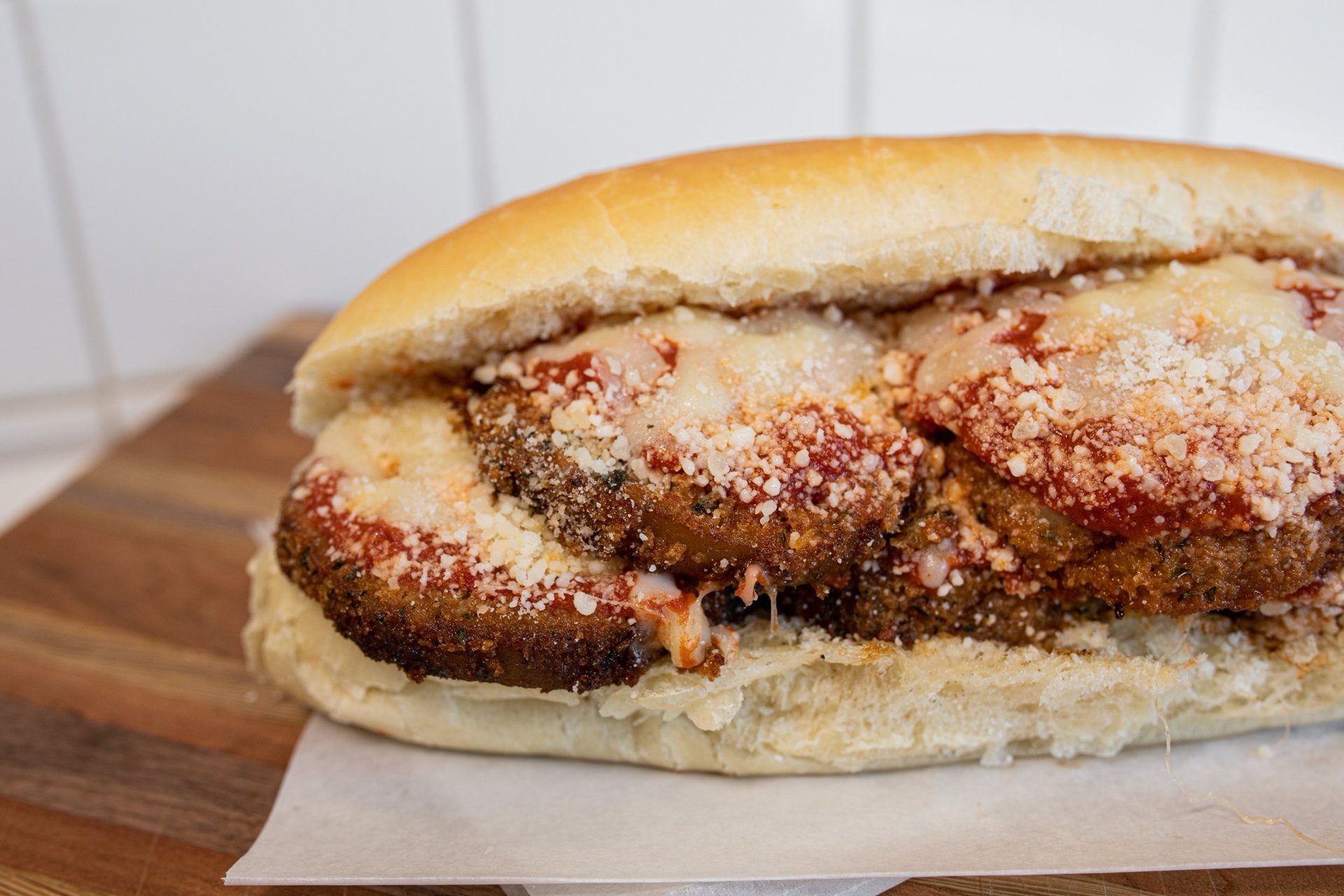 Eggplant Parmigiana Sub.