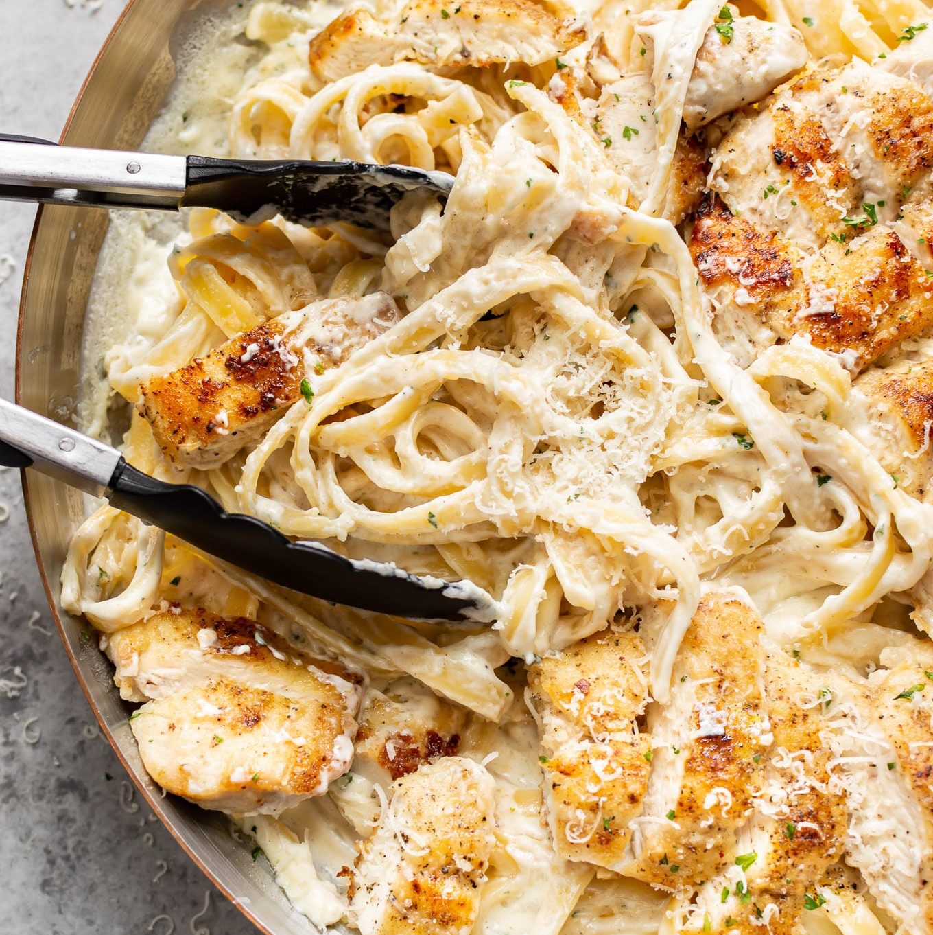 Chicken Fettuccine Alfredo.