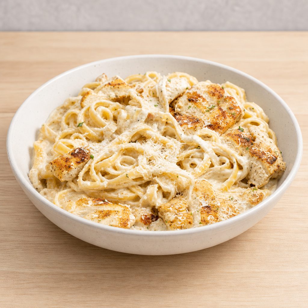 Chicken Fettuccine Alfredo.