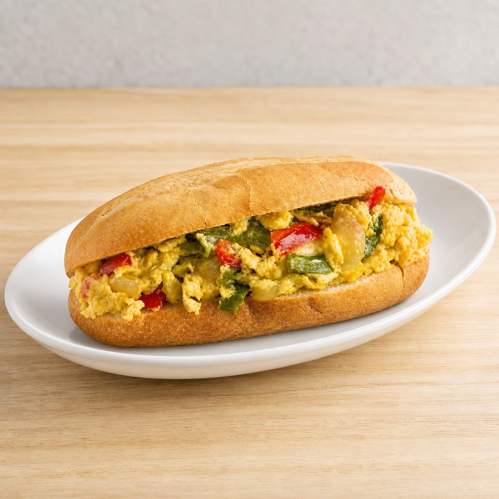 Pepper & Egg Sandwich.