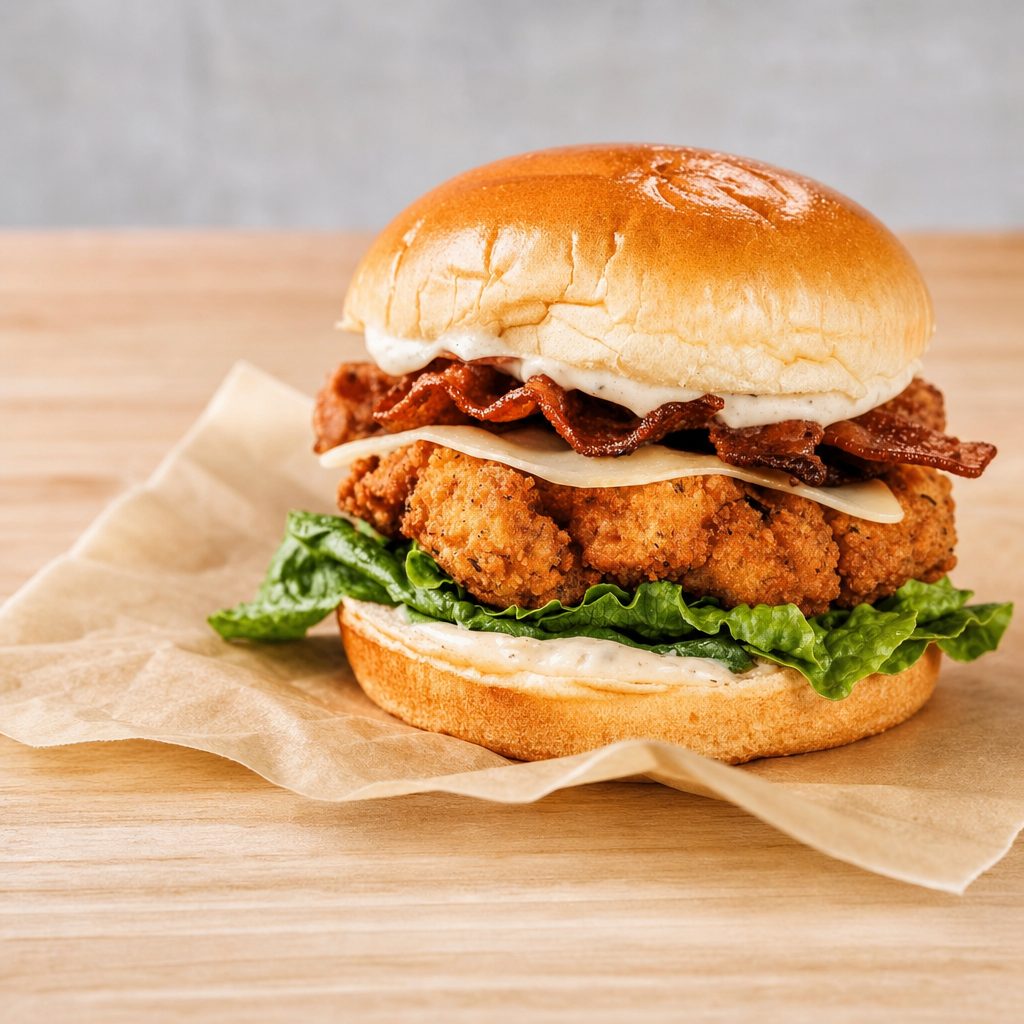 Bacon Chicken Ranch Sandwich.