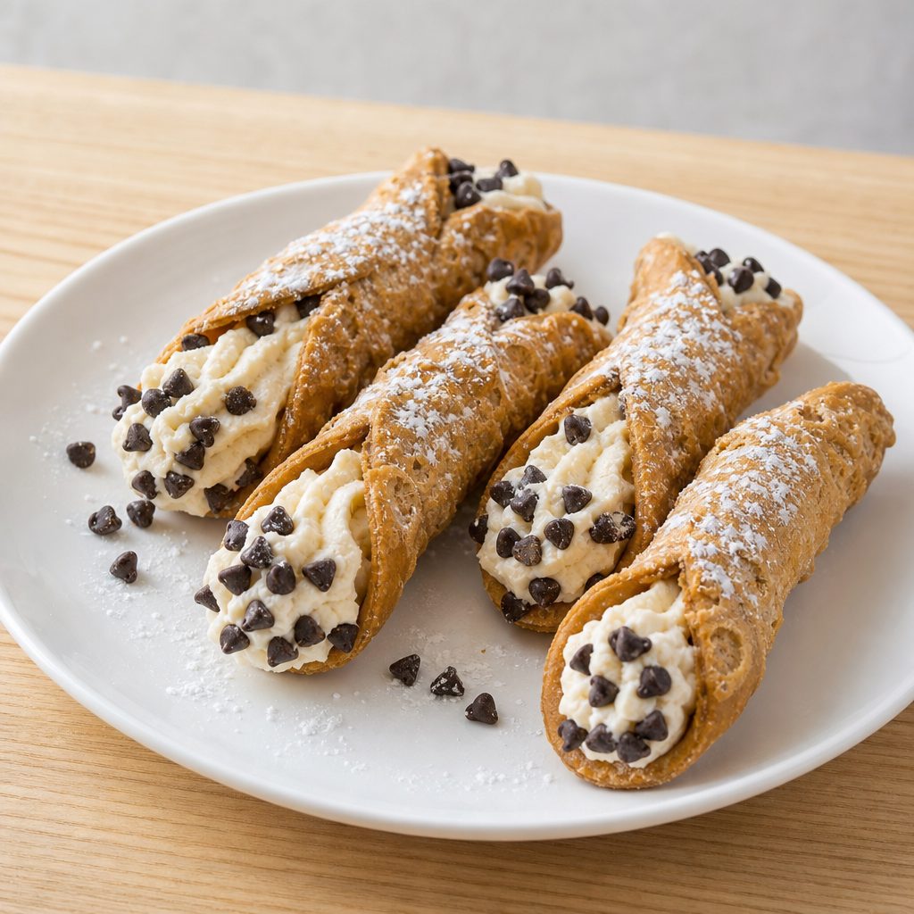 Homemade Cannoli.