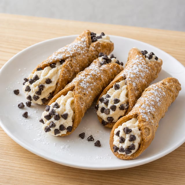 Homemade Cannoli.