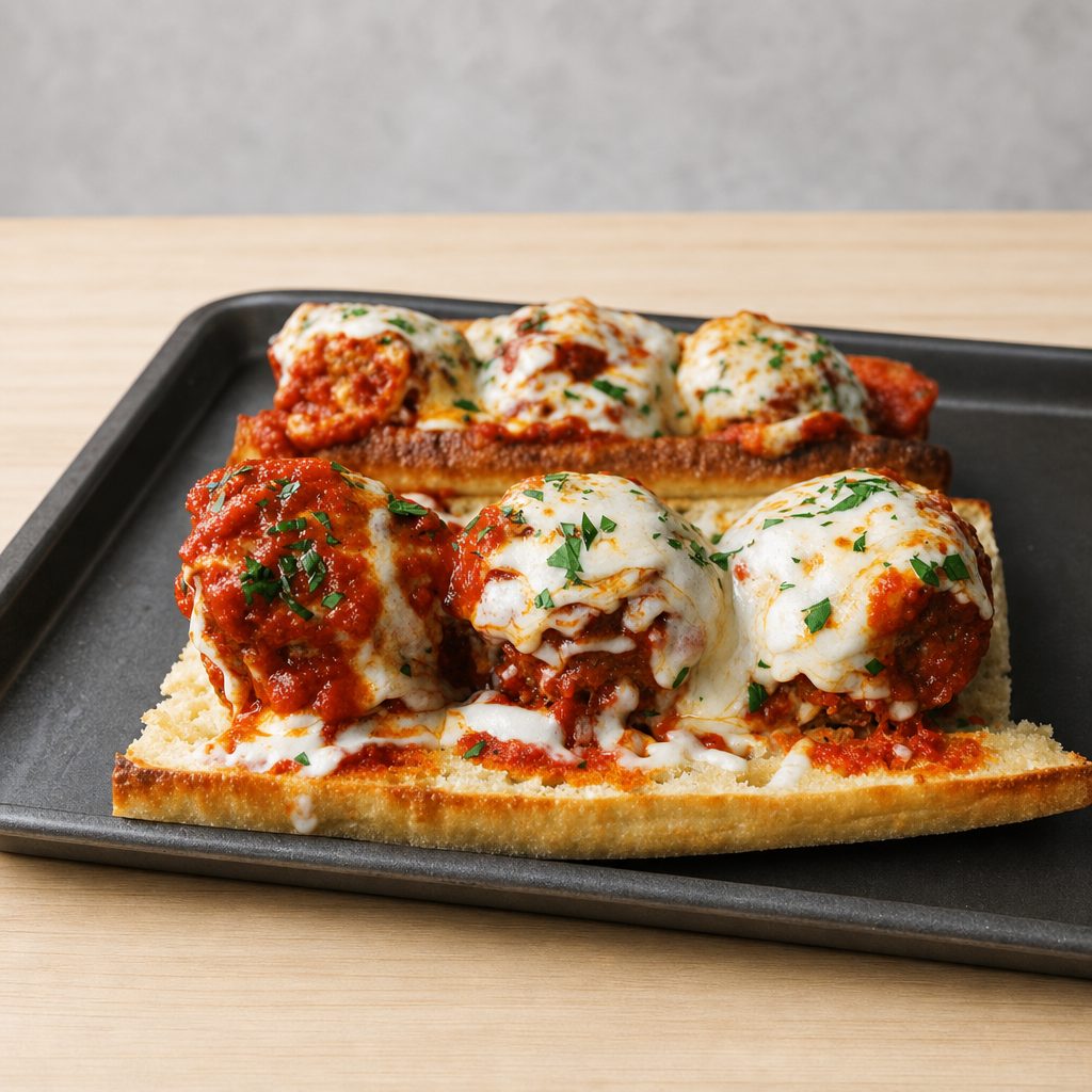 Meatball Parmigiana Sub.