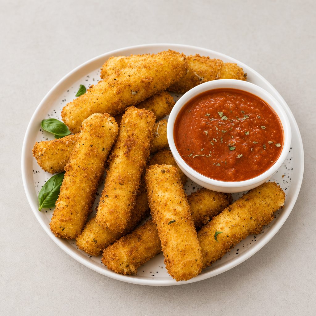 Fried Mozzarella Sticks.